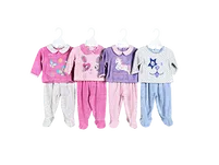 2Pcs Velour Top Pant Set